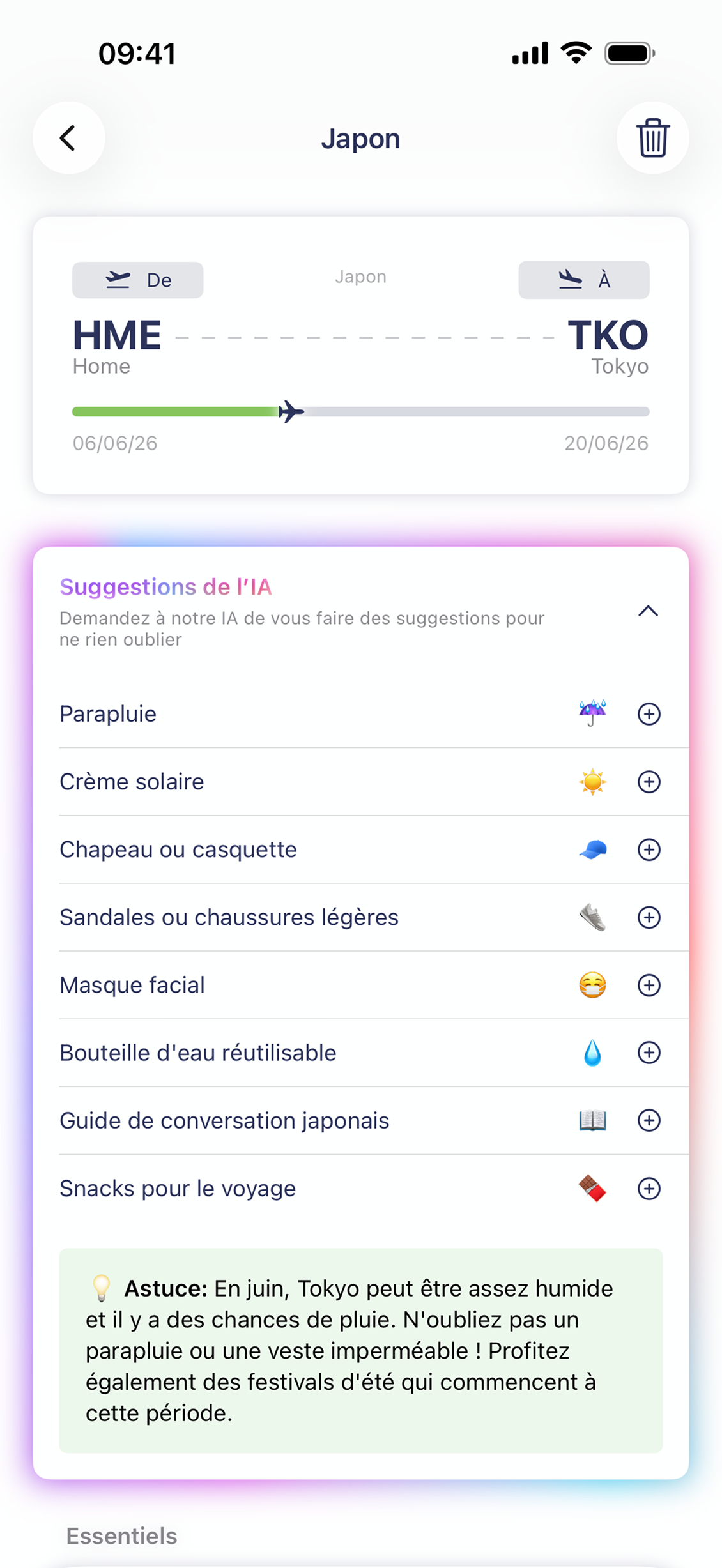 Pakkly app screenshot